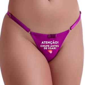 Calcinha Fetiche Fio Dental Frases Corno Hotwife Cuckold Sado