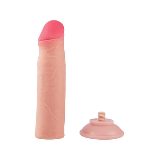 Pênis Realista Dupla Camada com Vértebra Ventosa Removível 17x4cm