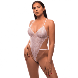 Body Sensual Tailandesa em Renda sem Bojo com Regulagem