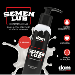 Gel Lubrificante Beijável com Textura de Sêmen Super Deslizante 100ml
