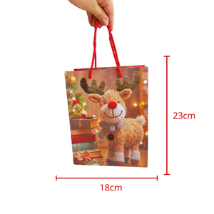 Embalagem de Presente Natal Sacola Premium Cartonada com Relevo