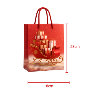 Embalagem de Presente Natal Sacola Premium Cartonada com Relevo