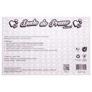 Jogo de Tabuleiro Sensual Duelo do Prazer com Dados