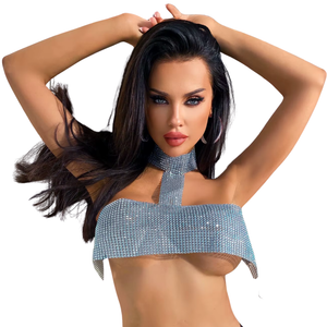 Top Sensual Cleópatra Strass e Correntes