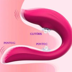 Vibrador de Casal com Pulsação Sugador via Aplicativo Longa Distância