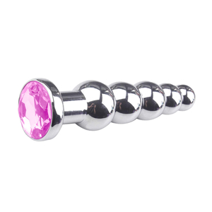 Plug Anal de Aço Joia Escalonado com Ondas em Espiral 14x4cm