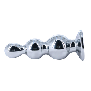 Plug Anal em Aço Escalonado com Joia 9,5x3cm