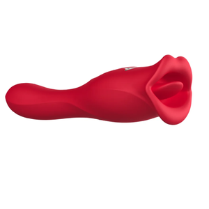 Vibrador Boca Estimuladora com Língua Ponto G Duplo Motor com Movimento Vai e Vem