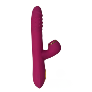 Vibrador Rotativo com Esferas Giratórias e Estimulador Clitoriano