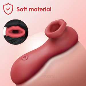 Vibrador Sugador Formato Boca com Controle por Aplicativo Celular 9 Modos