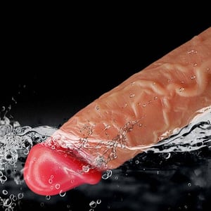 Penis Realista com Vibrador Vai e Vem e Rotação com Aquecimento via Aplicativo Celular  20,5x3x8cm