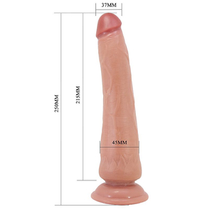 Pênis Realista sem Vibrador com Dupla Camada Cyber Skin Tiemeyer 25,0x4,5cm