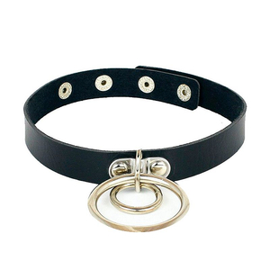 Chocker Coleira com Pingente de Argola