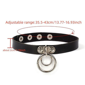 Chocker Coleira com Pingente de Argola