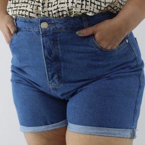 Bermuda Feminina Plus Size Jeans - 2104