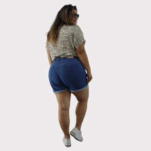 Bermuda Feminina Plus Size Jeans - 2104