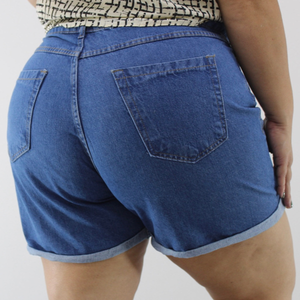 Bermuda Feminina Plus Size Jeans - 2104