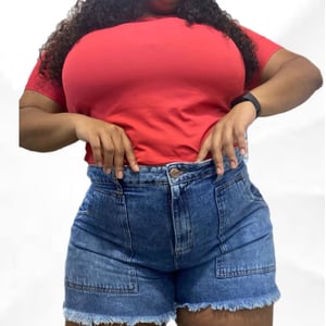Shorts Feminino Plus Size Jeans - 2474