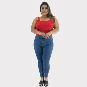 Calça Skinny Feminina Plus Size Jeans - 2809