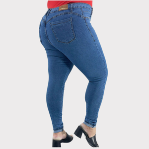 Calça Skinny Feminina Plus Size Jeans - 2809