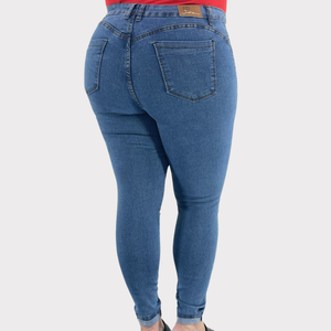 Calça Skinny Feminina Plus Size Jeans - 2809