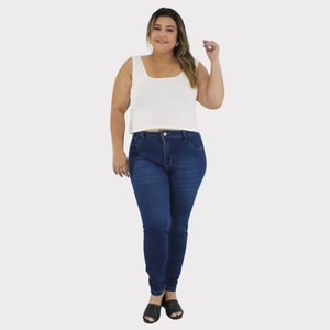 Calça Skinny Feminina Plus Size Jeans - 2818