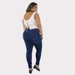 Calça Skinny Feminina Plus Size Jeans - 2818