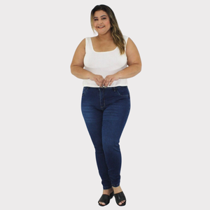 Calça Skinny Feminina Plus Size Jeans - 2818