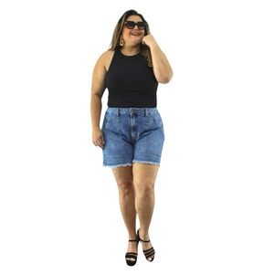 Shorts Feminino Plus Size Jeans - 2474