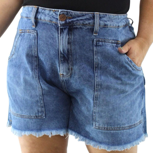 Shorts Feminino Plus Size Jeans - 2474