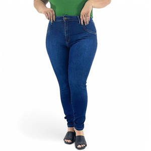 Calça Skinny Feminina Plus Size Jeans - 2401