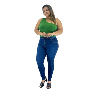 Calça Skinny Feminina Plus Size Jeans - 2401