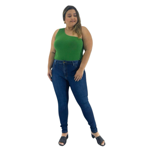 Calça Skinny Feminina Plus Size Jeans - 2401