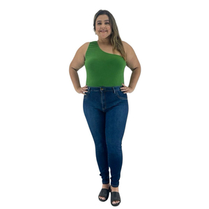 Calça Skinny Feminina Plus Size Jeans - 2401