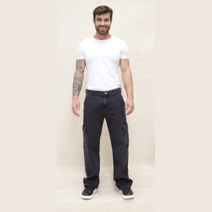 Calça Cargo Masculina Jeans - 2466