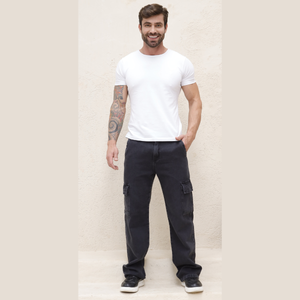 Calça Cargo Masculina Jeans - 2466
