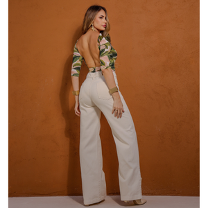 Calça Wide Leg Feminina Jeans - 2927