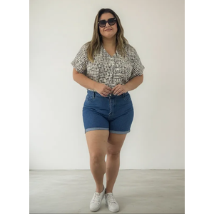 Bermuda Feminina Plus Size Jeans - 2104