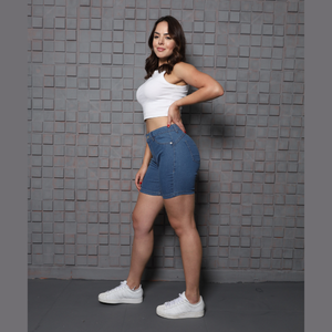 BERMUDA FEMININA MEIA COXA JEANS - 2632 