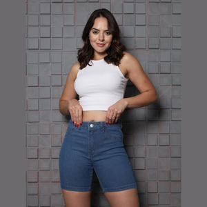 BERMUDA FEMININA MEIA COXA JEANS - 2632 