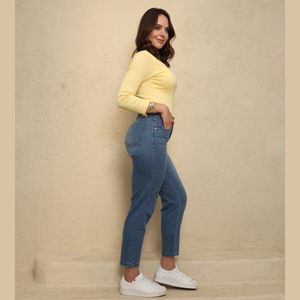 Calça mom Feminina jeans - 2983