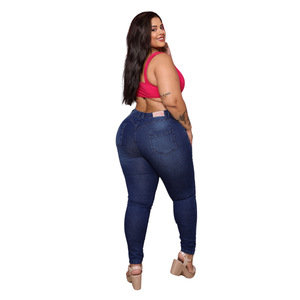 Calça Skinny Feminina Plus Size Jeans  - 1768
