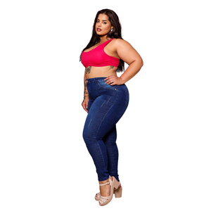 Calça Skinny Feminina Plus Size Jeans  - 1768