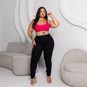 Calça Skinny Feminina Plus Size Jeans - 3191