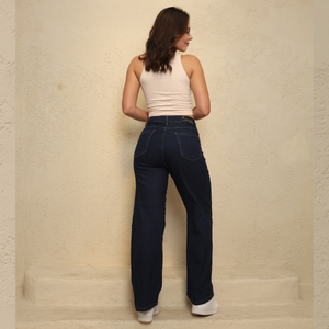 CALÇA WIDE LEG FEMININA JEANS - 2992