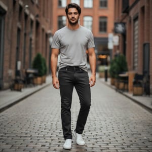 Calça Reta Masculina Jeans - 3153