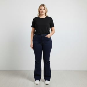 Calça Flare feminina Plus size Jeans - 3130