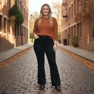 Calça Flare feminina Plus size jeans - 2863