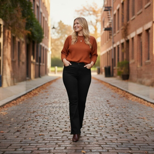 Calça Flare feminina Plus size jeans - 2863