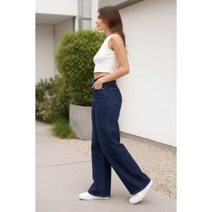 Calca Wide leg feminina Jeans - 3482